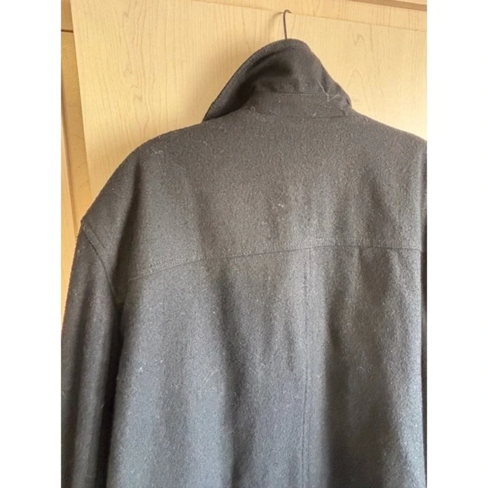 GUESS Jeans Black Winter Wool Blend Quilted Lining‎ Zip Up Jacket Mens XXL EUC
